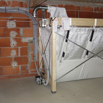 Installation d’une chaudière à granulés bois à alimentation automatique silo textile