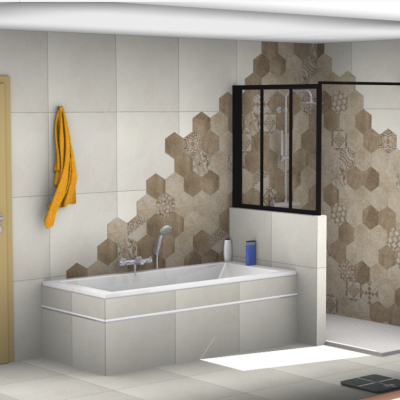 Rénovation d’une salle de bain avec projet 3D